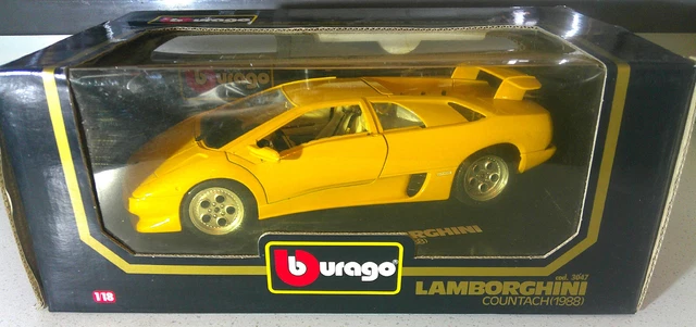 Lamborghini Countach 1988 Noire – Burago 1/18 – Miniature De Collection – Occasion