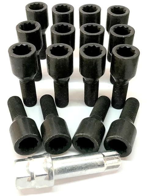 4 Boulons De Tuner Alliage Bimecc M12x1.5 - 26mm + Clé étoile - Pour BMW Série 3 1997-2011