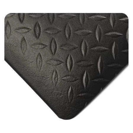 WEARWELL 452.12X4X19BK Diamond Tuf Sponge, Black, 4 ft. W x 19 ft. L, 1/2"