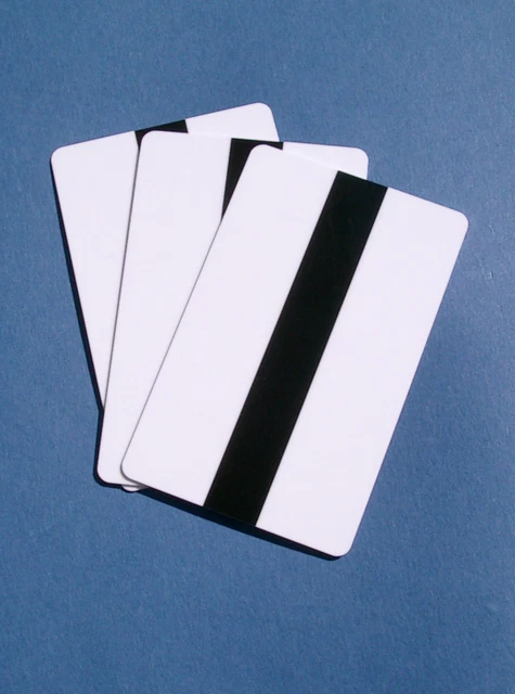 100x Weiße Plastikkarten Mit Magnetstreifen - Blanko Karten CR80 Format | Für Ausweise & Karten