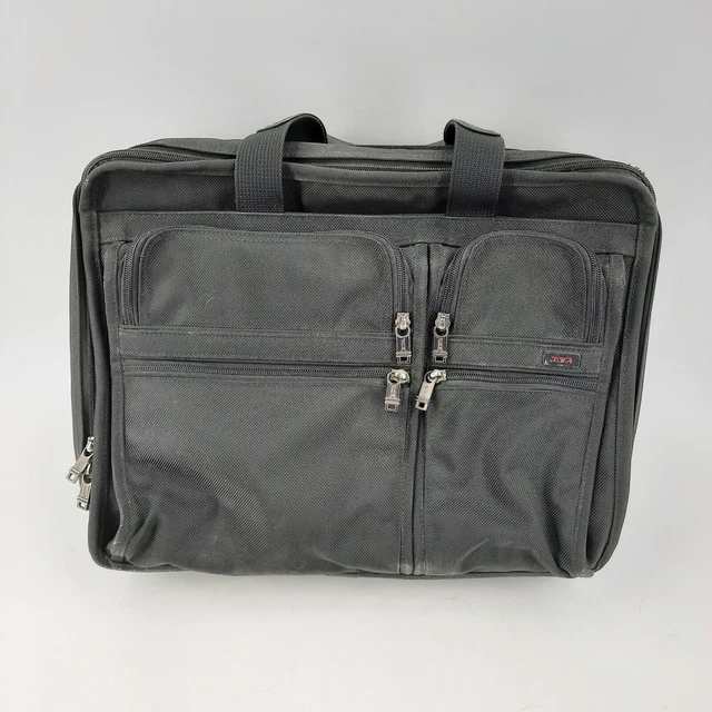 TUMI Alpha 26061D4 Black Nylon Expandable Travel Organizer Briefcase