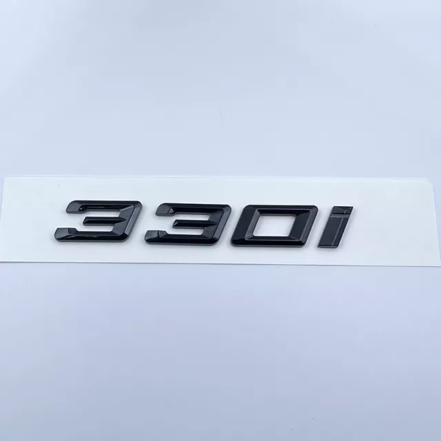 BLACK 330I REAR TRUNK NAMEPLATE EMBLEM BADGE NUMBERS DECAL NAME Fits BM 330i