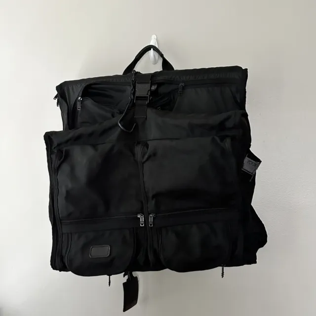 Tumi Garment Ballistic Nylon Alpha Bi Fold Suit Travel Black Bag