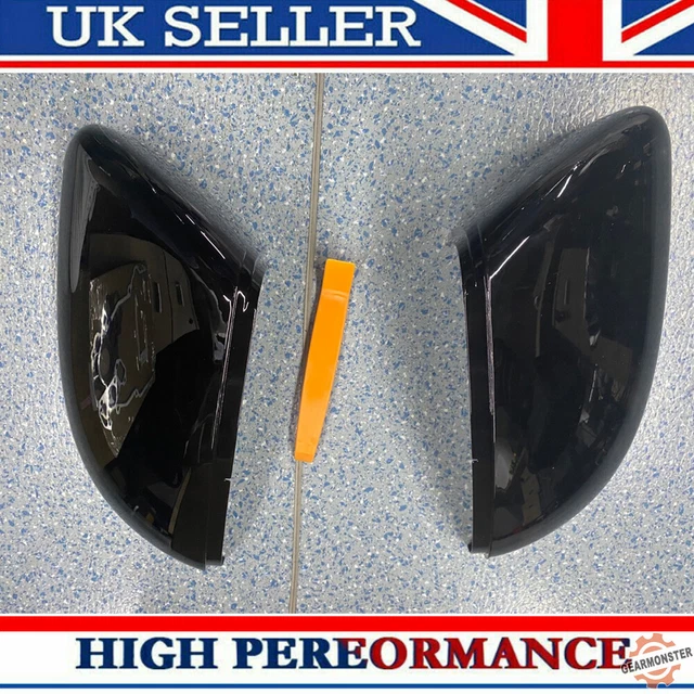 For Vw Golf Mk6 2009-2013 Door Wing Mirror Cover Cap Driver+Passenger Side Pair