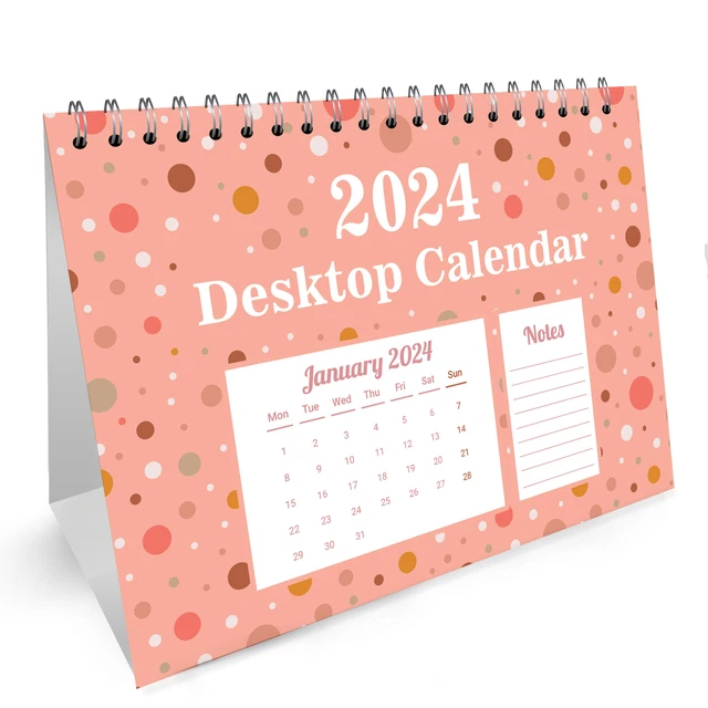 2025 CALENDAR POLKA Dot Desk Calendar 2025 Monthly Desktop Calendar