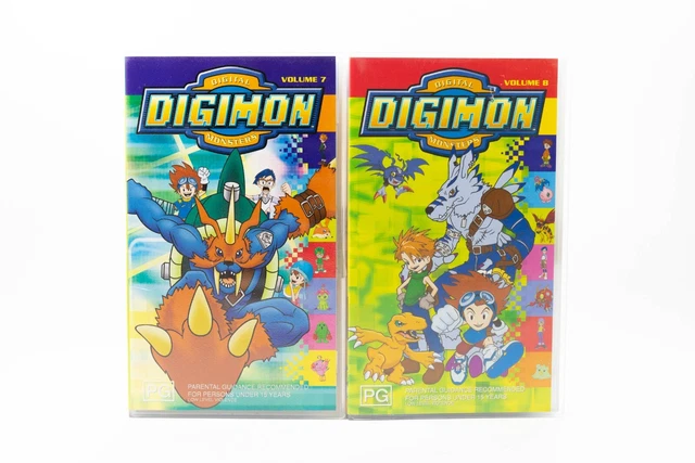 Digimon VHS Digital Monsters Volume 7 & 8 Vintage Video Cassette Bundle