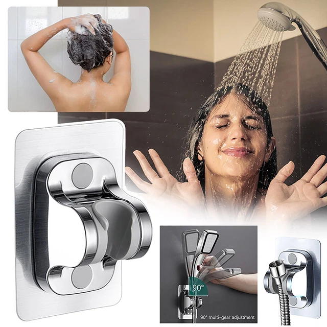 Large Wall Mount Strong Adhesive Waterproof Handheld Shower Holder Shower Head