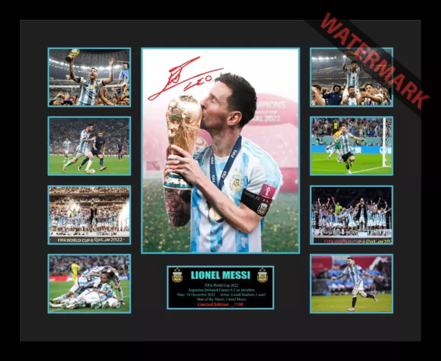 Lionel Messi World Cup Champions Limited Edition Signed & Framed Memorabilia