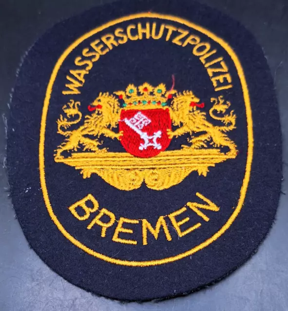 Wasserschutzpolizei Ärmelabzeichen Bremen Stoffabzeichen Patch Frühe Jahre