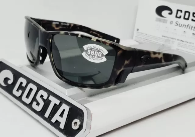 COSTA DEL MAR matte wetlands/gray TUNA ALLEY PRO polarized 580G sunglasses NEW!