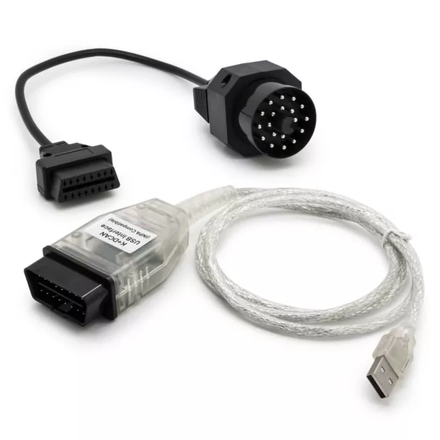 OBD Diagnostic USB Interface for Ediabas Inpa K+Dcan BMW OBD 2 On OBD 1 20 Pin