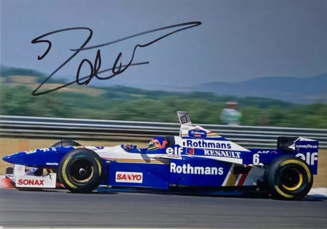 ***  JACQUES VILLENEUVE  -  TEAM WILLIAMS  -  HAND SIGNED  -  F1  ***  7x5 photo