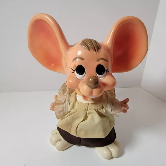 Vtg Big Ears Mouse Plastic Bank 1970 Money In The Bank Roy Des Approx 10.5" Tall