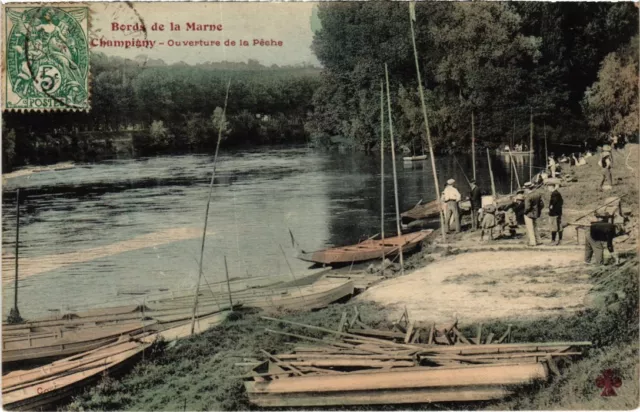 CPA CHAMPIGNY-sur-MARNE Bords de la Marne - Ouverture de la Peche (1351973)
