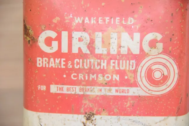 Collectable  Castrol Wakefield Gerling Brake & Clutch Fluid One Pint Tin 3