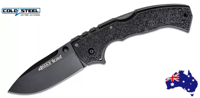 Cold Steel 4 - Max Scout Lock Back Pocket Folding Knife Aus10A Stainless Steel!