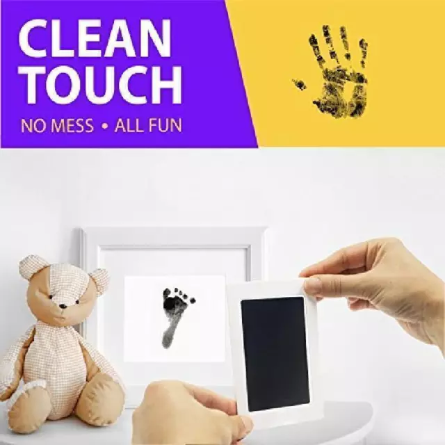 Baby Safe Print Clean Touch Ink Pad Non Toxic Inkless Footprint Handprint Kit US