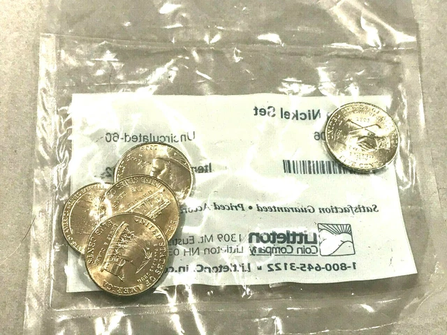 5 Coin Nickel Set Sealed 2004-2006 Uncirculated 60  Littleton Coin Co #St2682