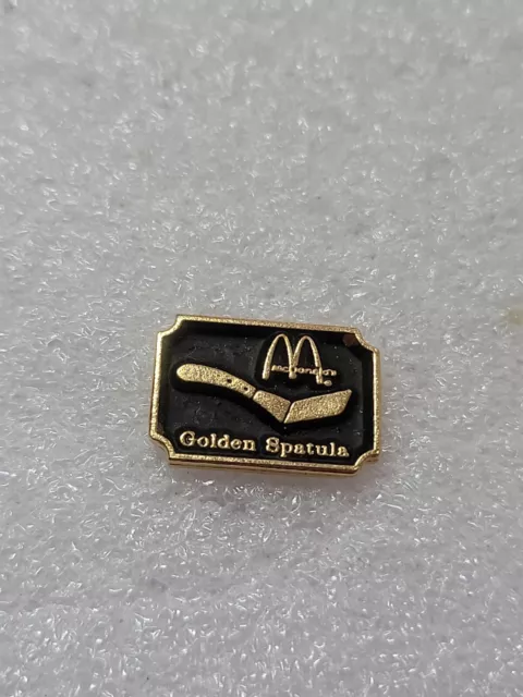 McDonalds Service Award Golden Spatula Lapel Pin Single Post Clutch Back