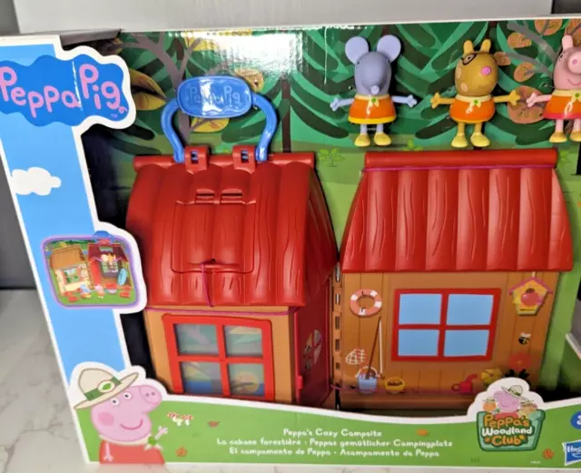 Peppa Pig - Peppa's Cozy Campsite -  Camping - 3 Figures - carry & play new