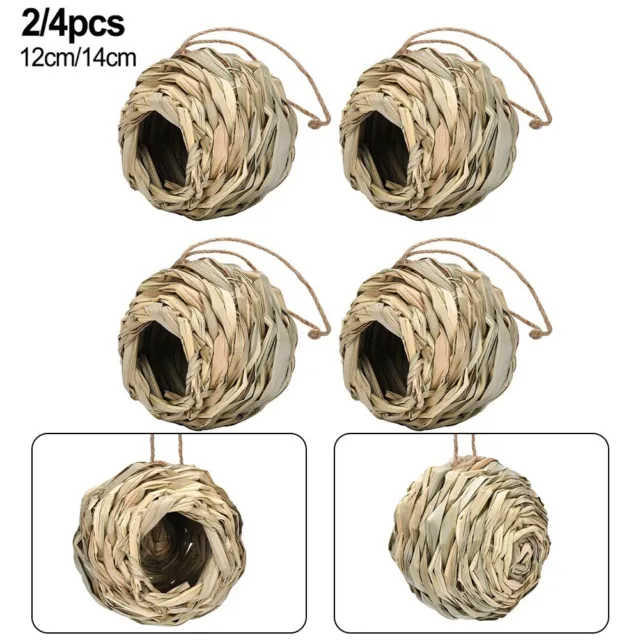 2/4er Pack Handgewebte Kolibri Nester mit Kugelform für dein Draußen