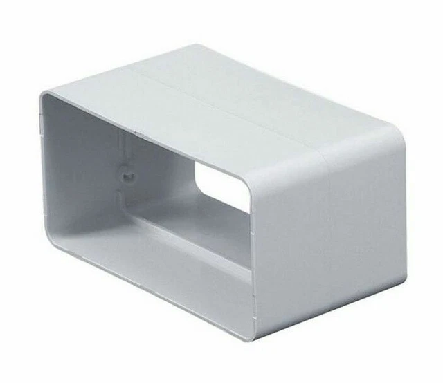 Blanc Rectangulaire Canal Connecteur / 60mm x 204mm / Rigide Conduit Tuyau