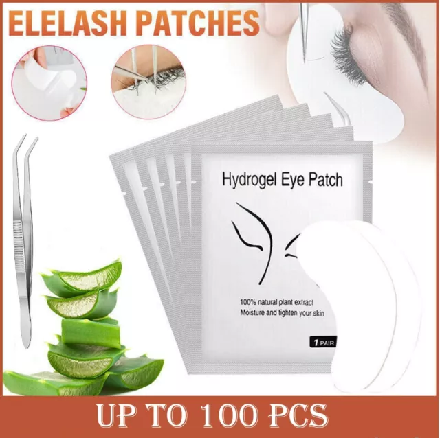 100x Under Eye Curve Eyelash Pads Gel Patch Lint Free Lash Extension Beauty AU