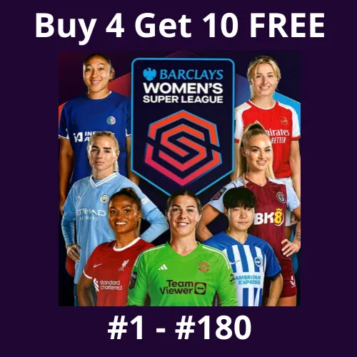 WSL Panini Women's Super League Stickers 2024 #1 - #180