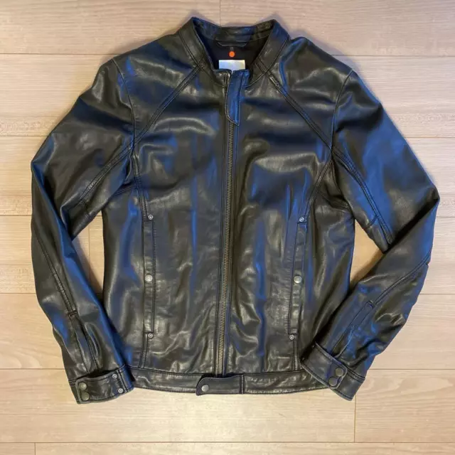 DIESEL Men's Riders Jacket Leather Black USED