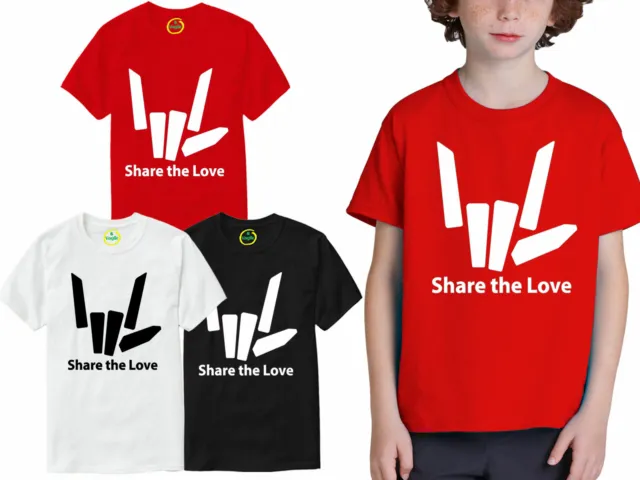 Share The Love Kids T-Shirt Youtuber Stephen Sharer Boys Girls Birthday Gift Tee