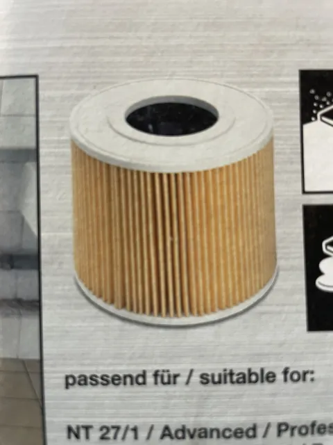 Karcher 6.414-789.0 Cylindrical Dust Filter / Cartridge Filter NEW