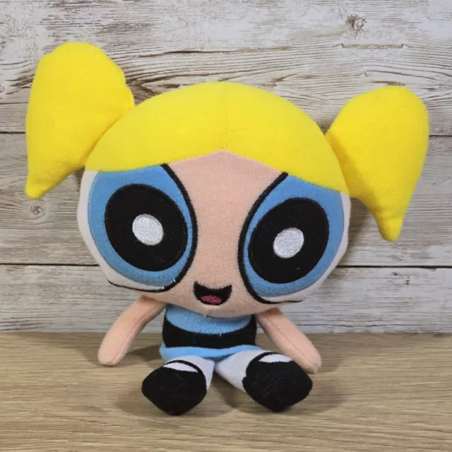 Vintage Powerpuff Girls Bubbles Plush Doll Toy 6" Tall Cartoon Network 90s