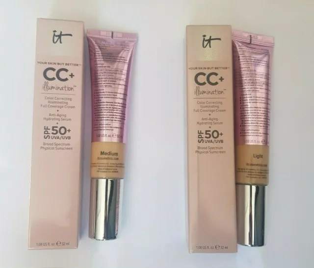 IT CC Illumination Cream SPF 50+ Your Skin But Better 32ml Light or Medium