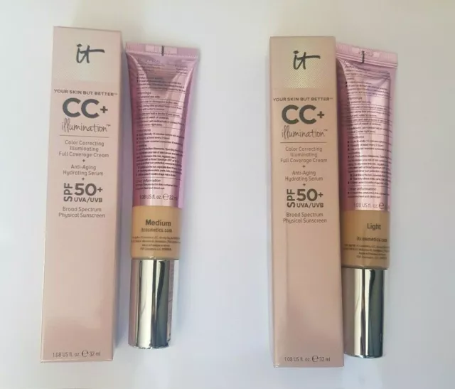 IT CC Illumination Cream SPF 50+ Your Skin But Better 32ml Light or Medium