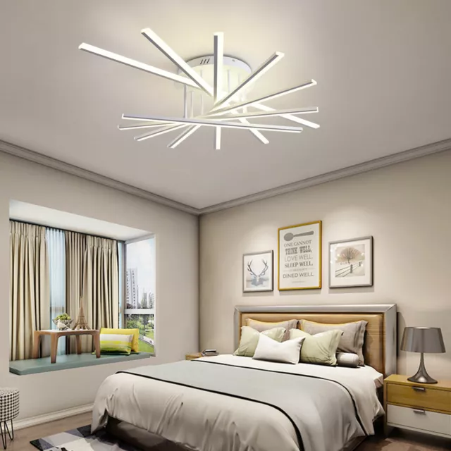 Modern Nordic LED Ceiling Light Flush Mounted Chandelier Dimmable Pendant Lamp