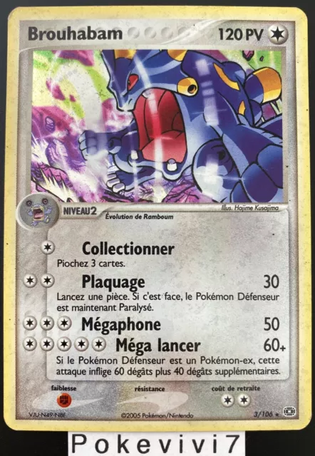 Carte Pokemon BROUHABAM 3/106 Holo Bloc EX Emeraude FR