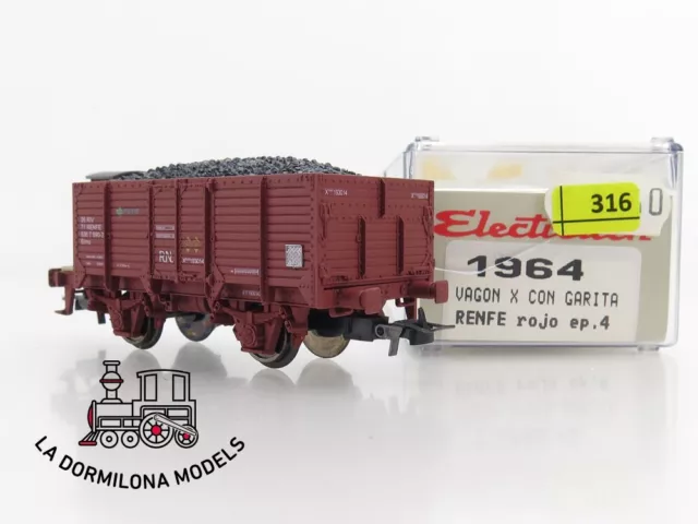 JM316 H0 =DC ELECTROTREN 1964 VAGON Elmo x 193014 con CARBON RENFE - OVP