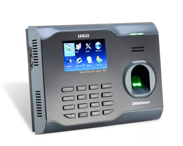 ZkTeco Software U160 + ID Fingerprint Time Attendance Time Clock Time Recorder