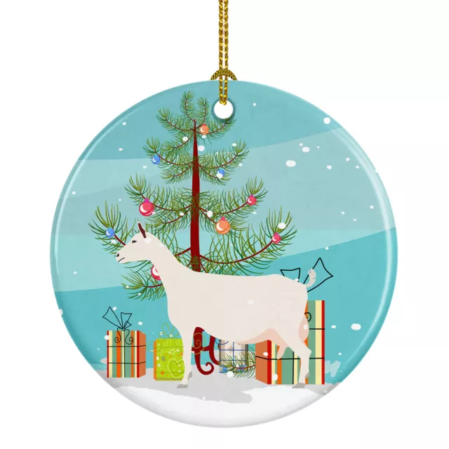 Saanen Goat Christmas Ceramic Ornament BB9256CO1