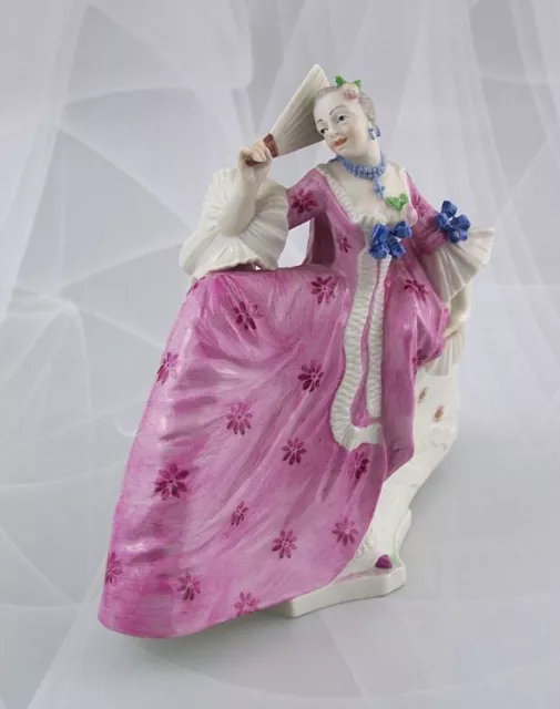 Nymphenburg Figur "Marie Antoinette" Dame mit Fächer Figurine Bustelli