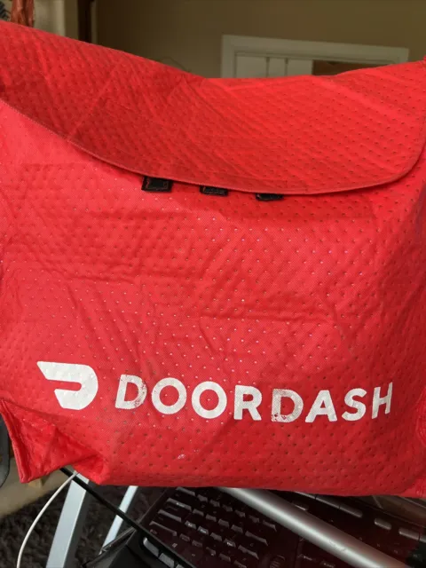 Insulated DoorDash Pizza Bag Red With Handles 19” X 19” X 5”