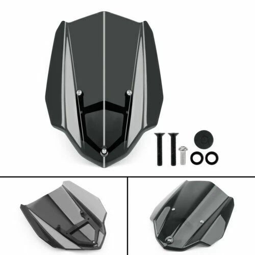Windshield WindScreen with Mount Holder For Yamaha MT-03 FZ 03 2016-19 Black Y3