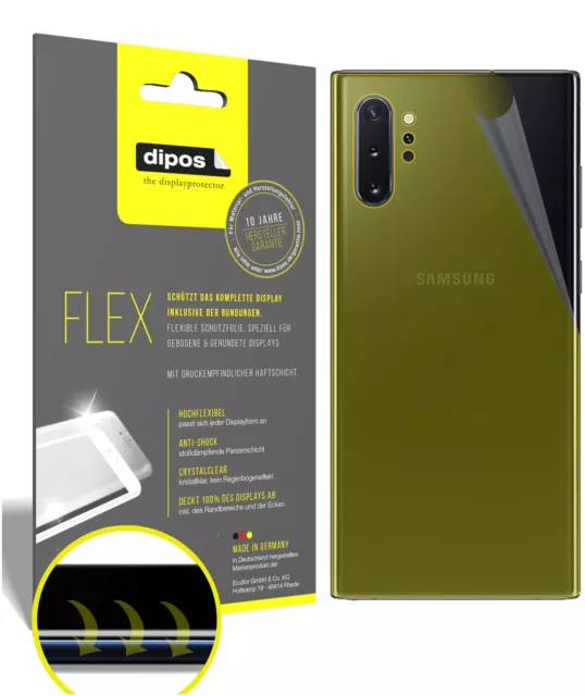 2x Schutzfolie für Samsung Galaxy Note 10 PLUS 10+ Rückseite inkl. Rundung 3D
