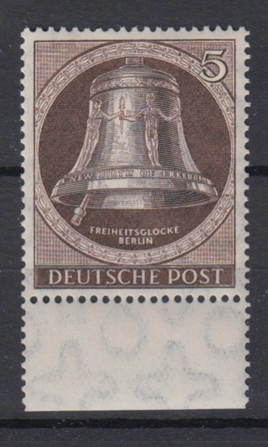Berlin 75 mit Unterrand Freiheitsglocke Schöneberger Rathaus  5 Pf postfrisch