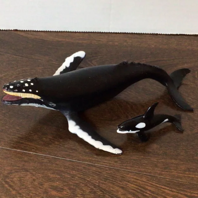 1996 Vintage Safari Ltd Limited Humpback & Killer Whale Marine Life Figure