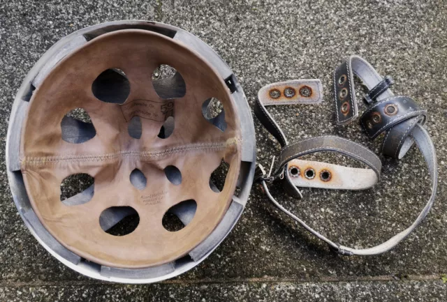 M38 Fallschirmjägerhelm Innenfutter Kinnriemen Stahlhelm Luftwaffe Wehrmacht Top