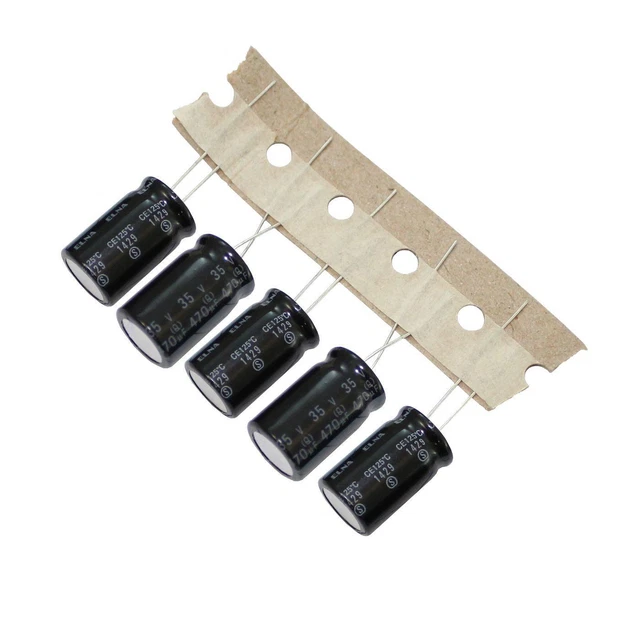 10x Condensateur électrolytique Radial 470µF 35V 125°C RK-35V471QI5WGY-T70 d12,5
