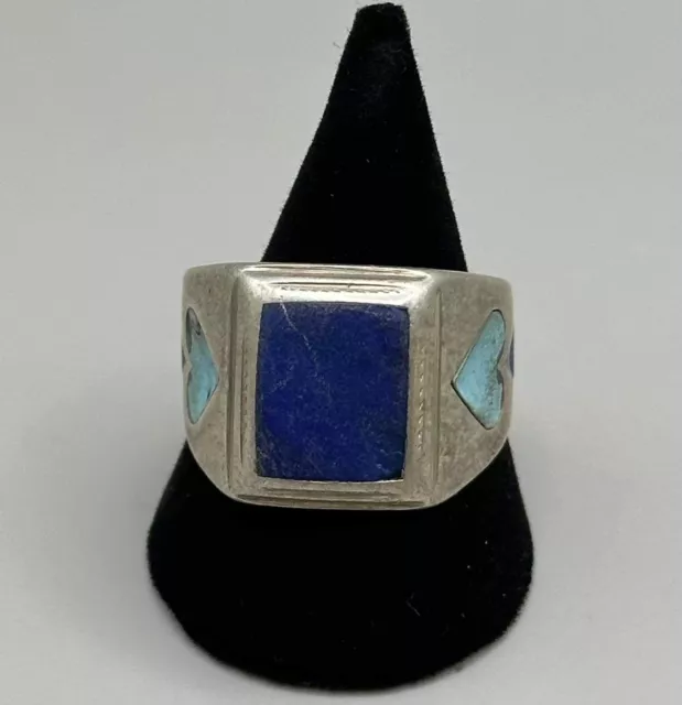 Old Silver Unique Antique near Eastern old Lapis lazuli Stone Lovely Ring