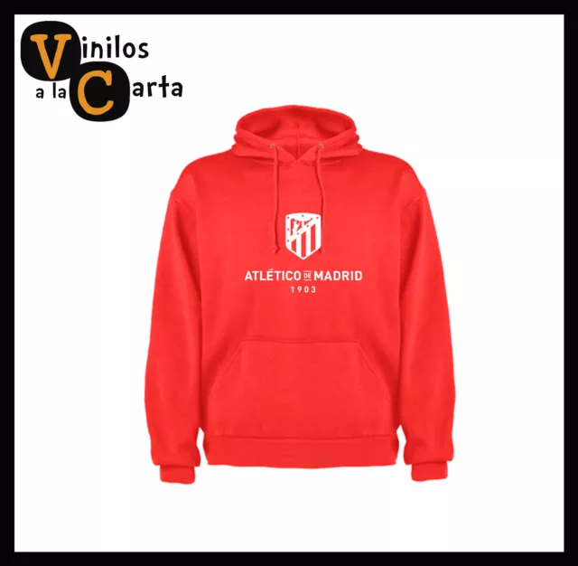 Sudadera Capucha Atlético de Madrid colchoneros Fútbol Hombre Niño Roly