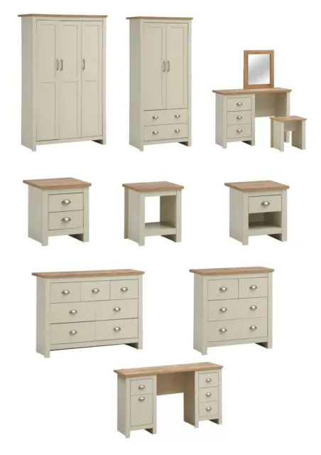 Bedroom Furniture Set Chest of Drawers Wardrobe Bedside Cabinet Table 3 Piece